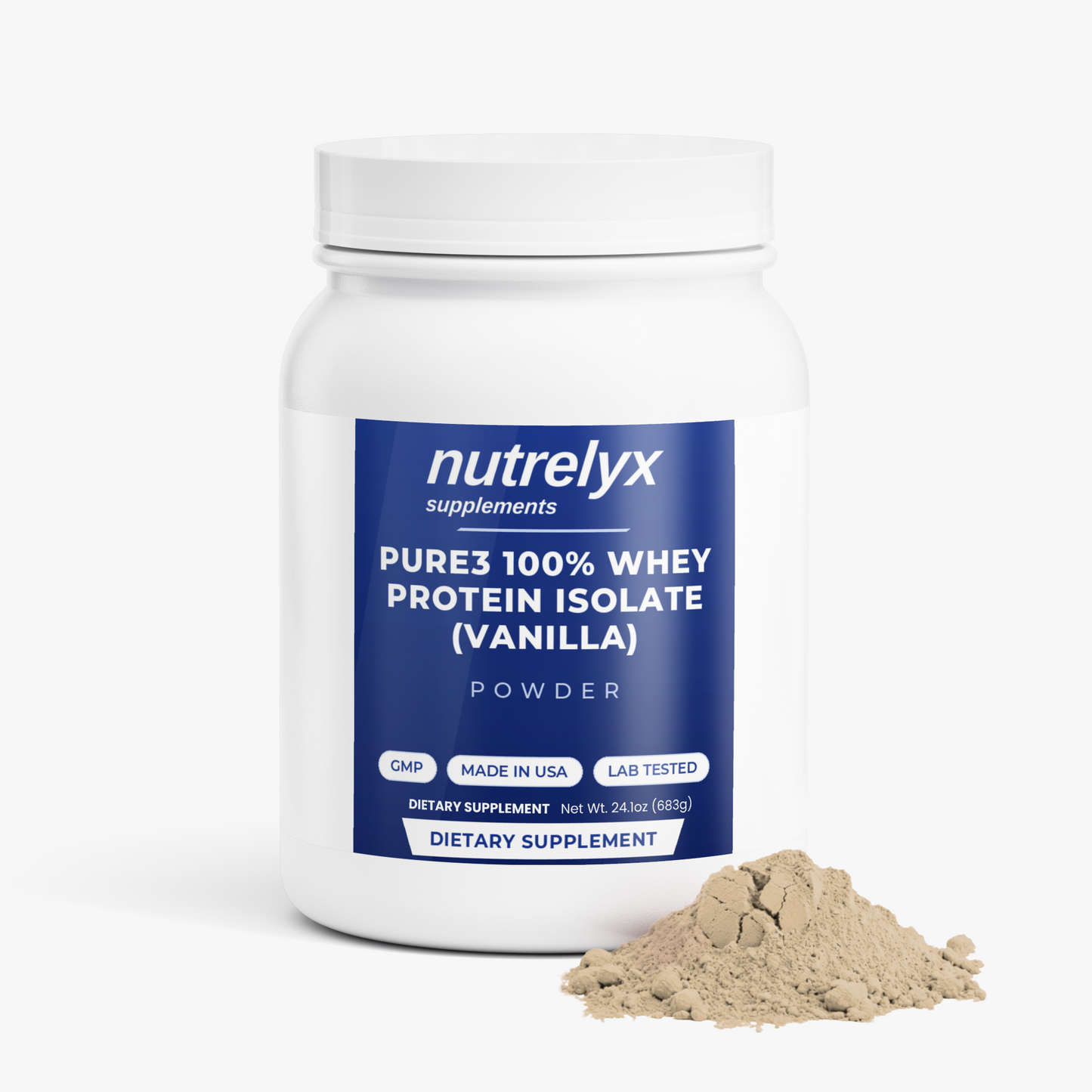 Pure3 100% Whey Protein Isolate (Vanilla)